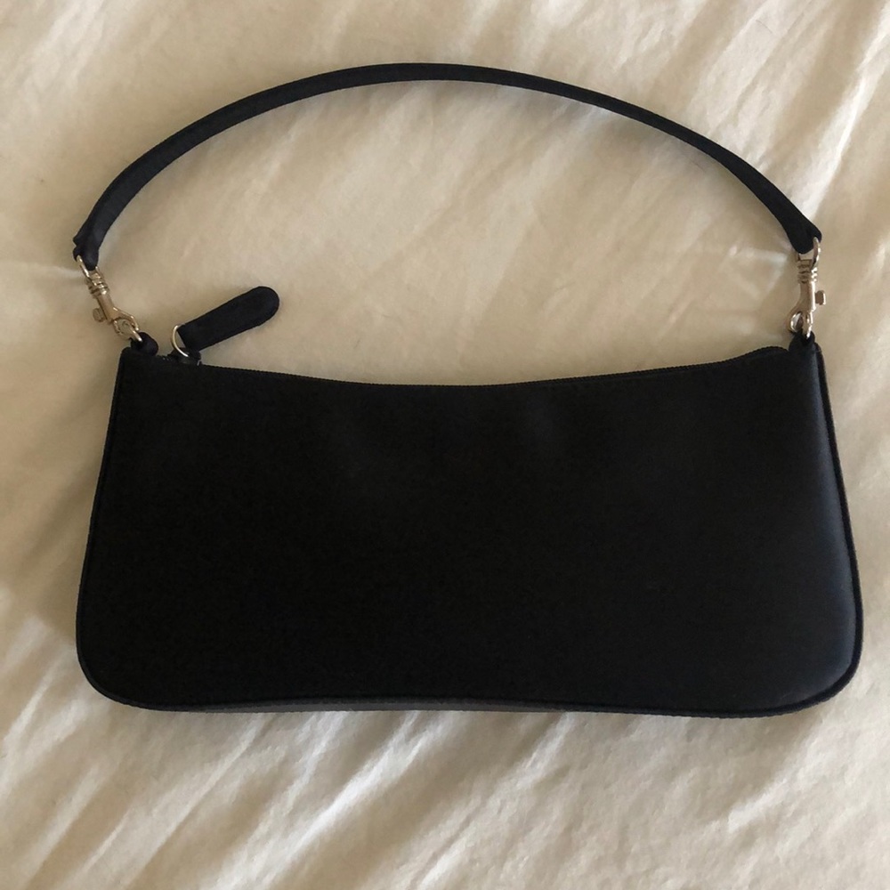 Silk black clutch